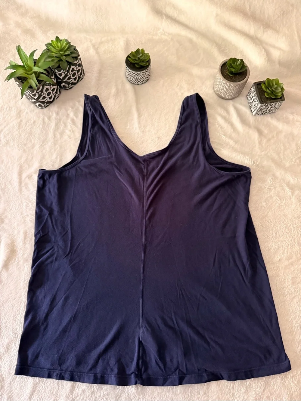 Old Navy Blue Fitted Tank Top XXL - Picture 5 of 5